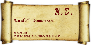 Manó Domonkos névjegykártya